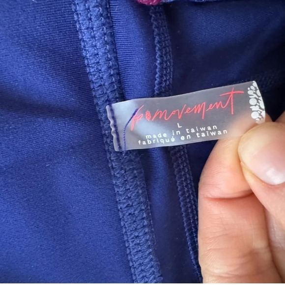 Free People Royal Blue & Cranberry Legging - Picture 3 of 5